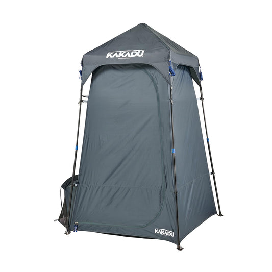Kakadu Outback Shower Tent, Portable Privacy Shelter, Outdoor Camping Toilet Tent, Changing Room, Sturdy, Easy Setup - with LED Light, Carry Bag, Towel Rod