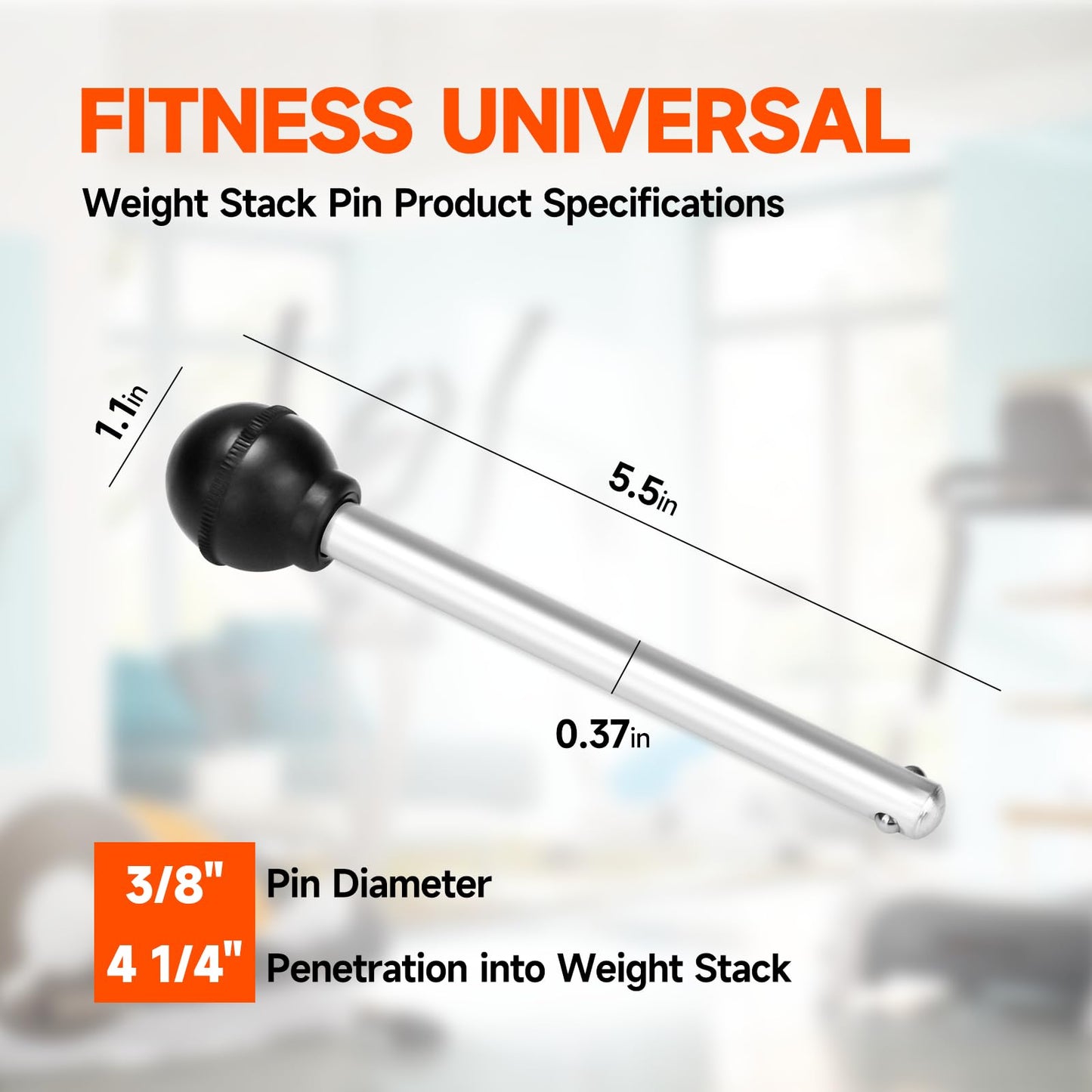 ArrogantF Weight Stack Pin Gym Pin Heavy Duty Replacement Weight Machine Pin for Fitness Universal Home Gym Exercise Machine Parts & Accessories,Pin Tensile 3/8 Diameter