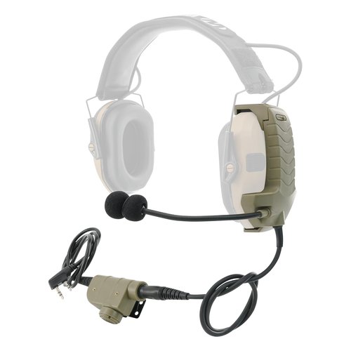Hearangel Boom Microphone/Ken 2 Pin PTT Kit Compatible with Walker's Razor Slim Earmuffs,Covert Ear Defender to Communicated Earmuff