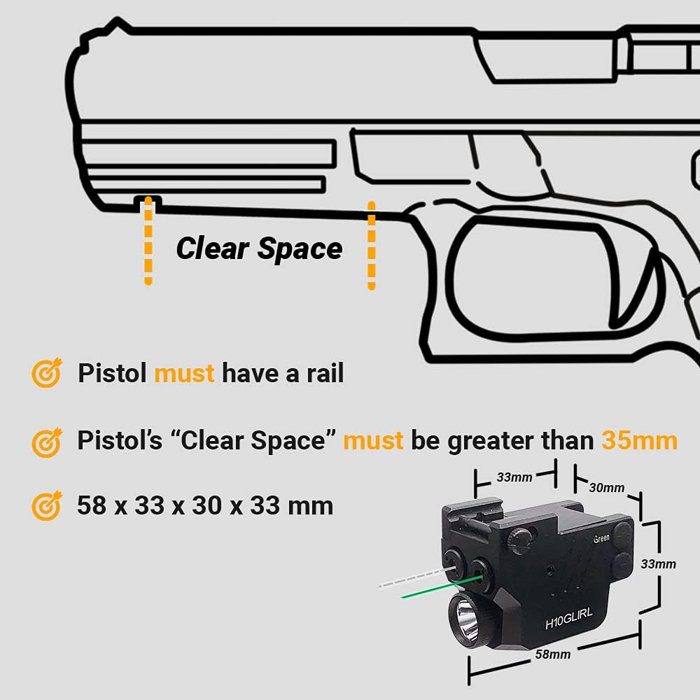 HiLight H10GLIRL 500lm Strobe Flashlight Green Beam Infrared (IR) Beam | Veteran Tested and Owned | Light Beam Combo | Rechargeable Battery | Hard Anodized Aluminum