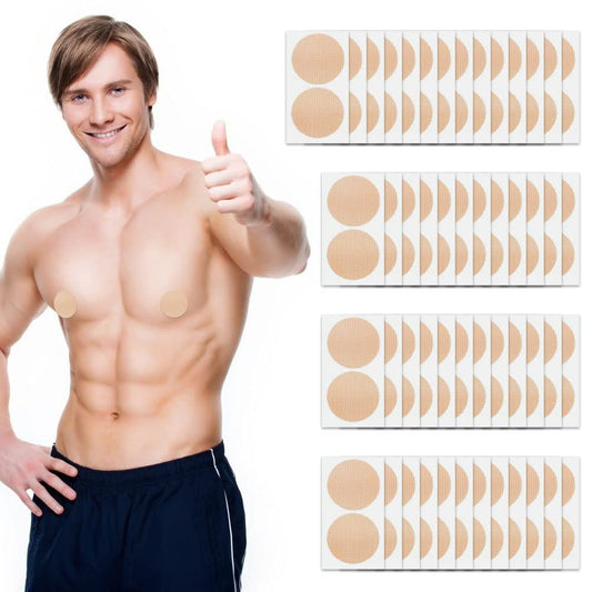 KABAKE 50 Pairs Men's Nipple Covers Anti Chafing Nip Protector Shields Nude