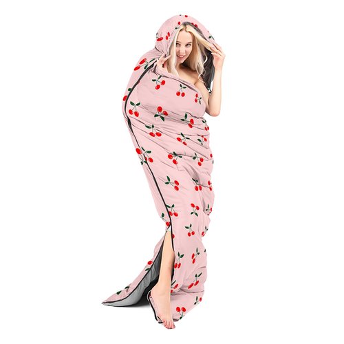 AILONEN 3 Season Sleeping Bag - Warm and Cold Weather, Lightweight & Waterproof for Backpacking, Outdoor Travel, Camping, Hiking - Soft With Compact Carrying Bag for Boys, Girls, Adults