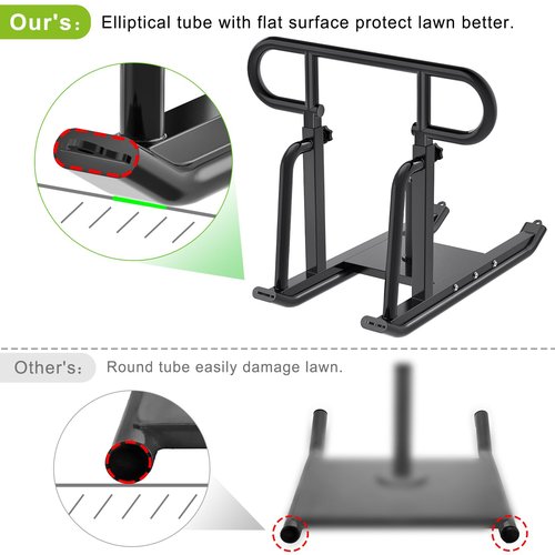 Kipika Weight Sled Fitness Sled with Push-Pull Handles - Height Adjustable - Heavy-Duty Weight Training Equipment for Muscle Building and Explosive Power - Suitable for 1"&2" Weight Plate- Black