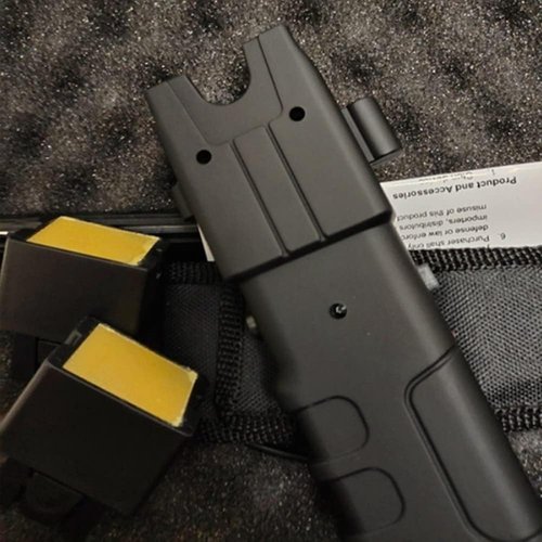 Stun Gun,Flashlight Stun Guns with Safety Disable Pin.Wall Charger Included