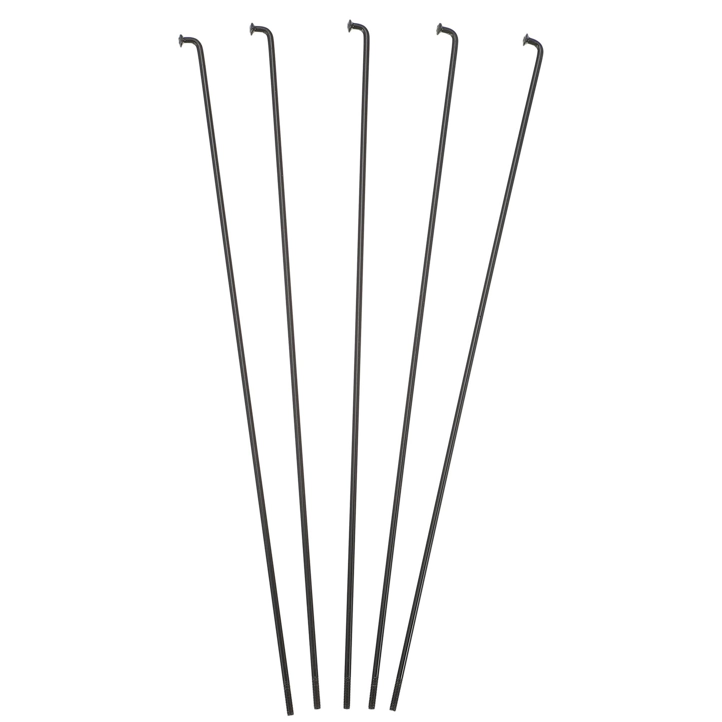 X AUTOHAUX 40 Pcs 14G J Bend 202mm x 2mm Bike Bicycle Spokes with Nipples Steel Black