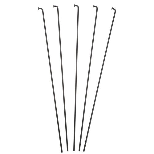 X AUTOHAUX 40 Pcs 14G J Bend 202mm x 2mm Bike Bicycle Spokes with Nipples Steel Black