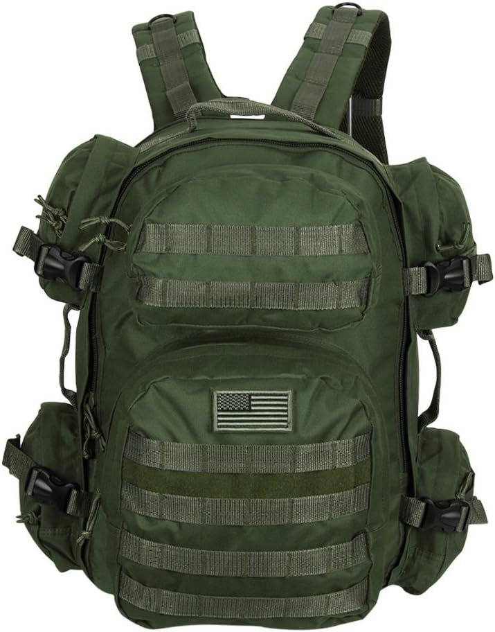 NPUSA Men's Large Expandable Tactical Molle Hydration ReadyBackpack Daypack Bag - Tan