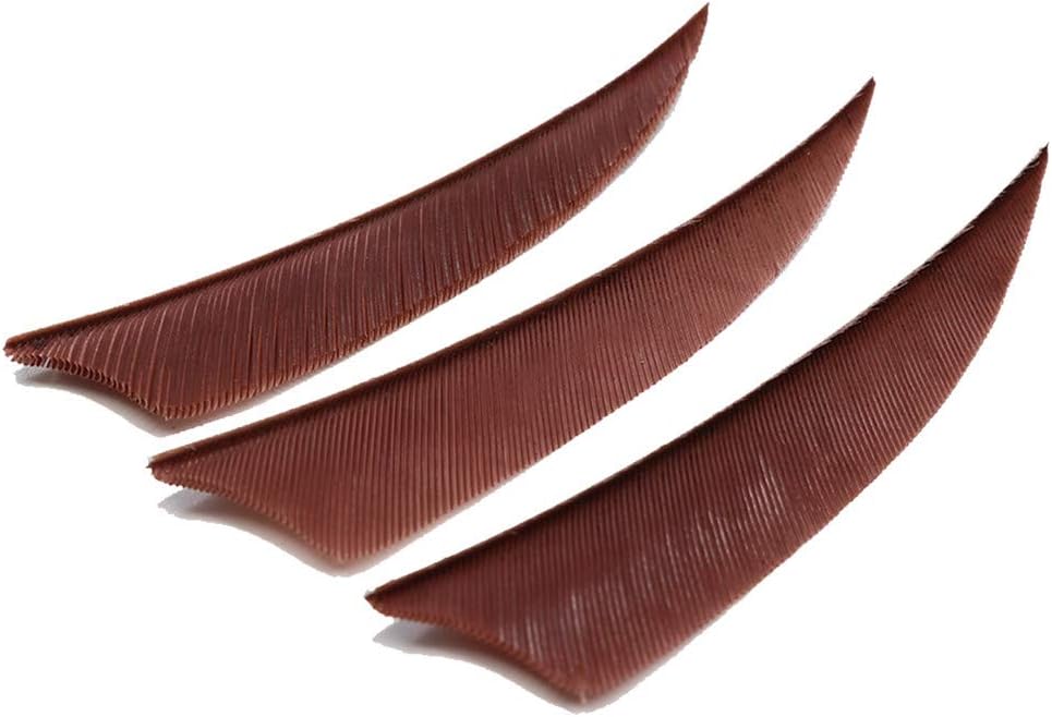Letszhu Archery Arrows Feather Fletching 4 Inch Real Turkey Vanes for Hunting Target Shooting (25 Pack)