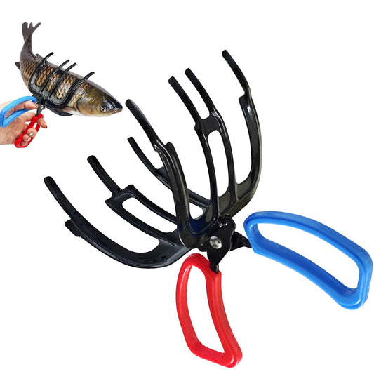 3 Claw Fish Gripper, 2024 Upgraded Metal Fishing Pliers Gripper, Multifuctional Fish Grippers for Fishing, Fish Grabber Tool for Most Freshwater Fish and Crab