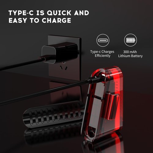 Spolite Bike Lights Set, Aluminium Alloy Body, High Lumen LED Front and Rear Lights, for Night Riding, Easy to Mount