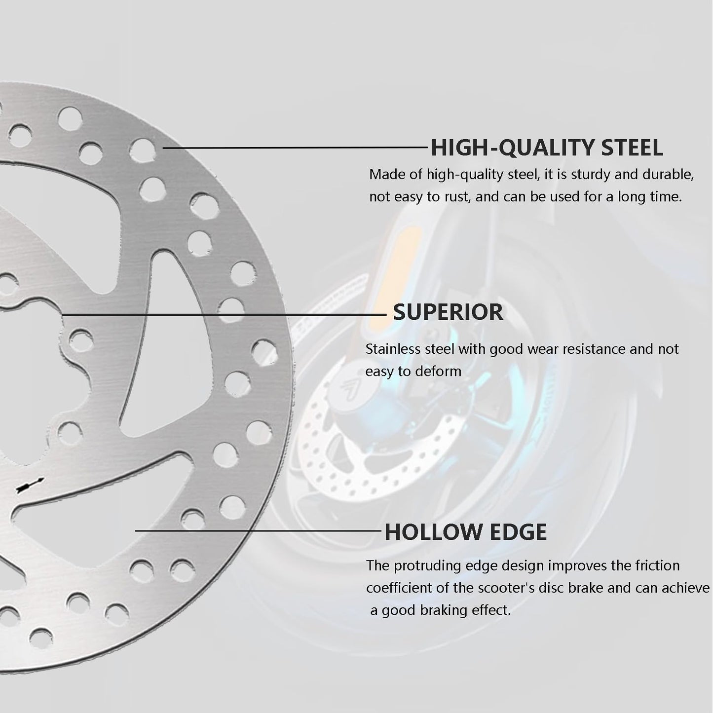 160mm Stainless Steel Disc Brake Rotor, Essential Bicycle Braking Component and Accessory