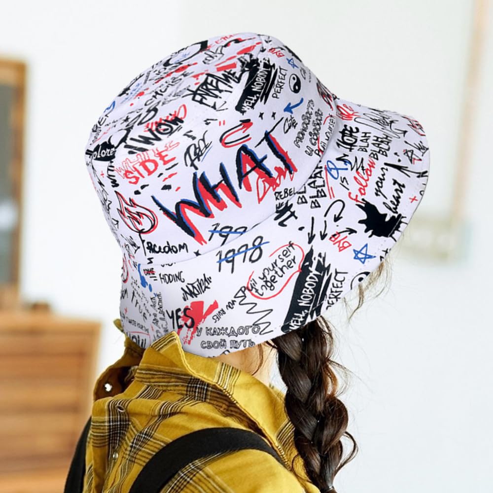 Nanwansu Packable Reversible Printed Bucket Hat Unisex for Men Women Beach Fisherman Cap