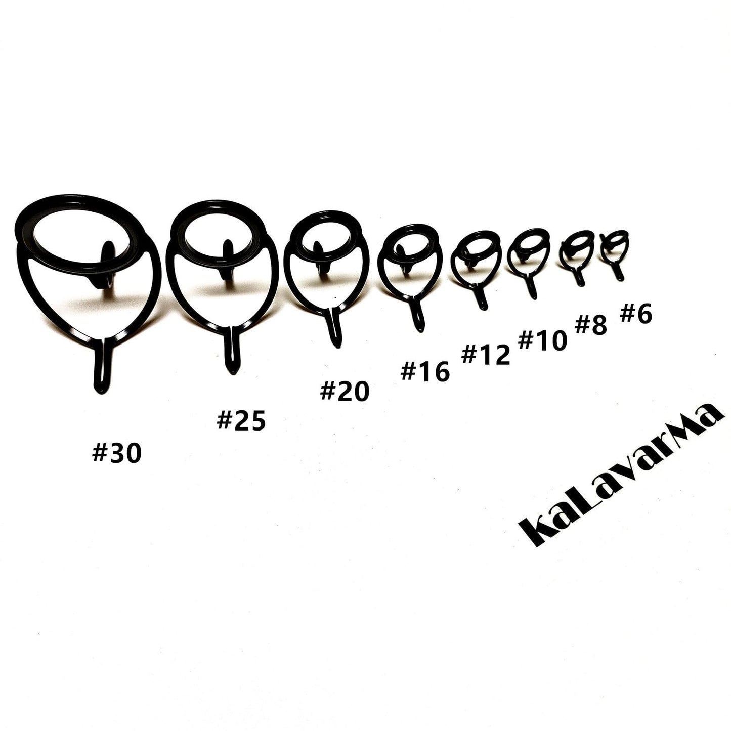 Kalavarma Fishing Rod Guides Repair Kit - Stainless Steel Ceramic Ring Replacement Set
