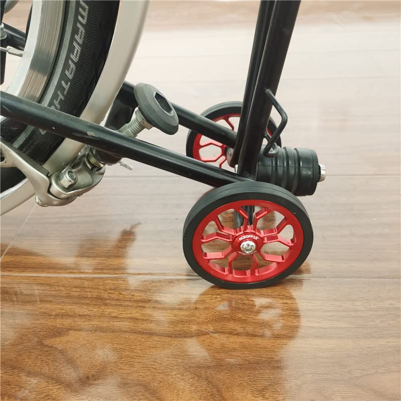 Large Easy Wheels for Brompton Folding Bike,easywheel diameter 80 mm (black)