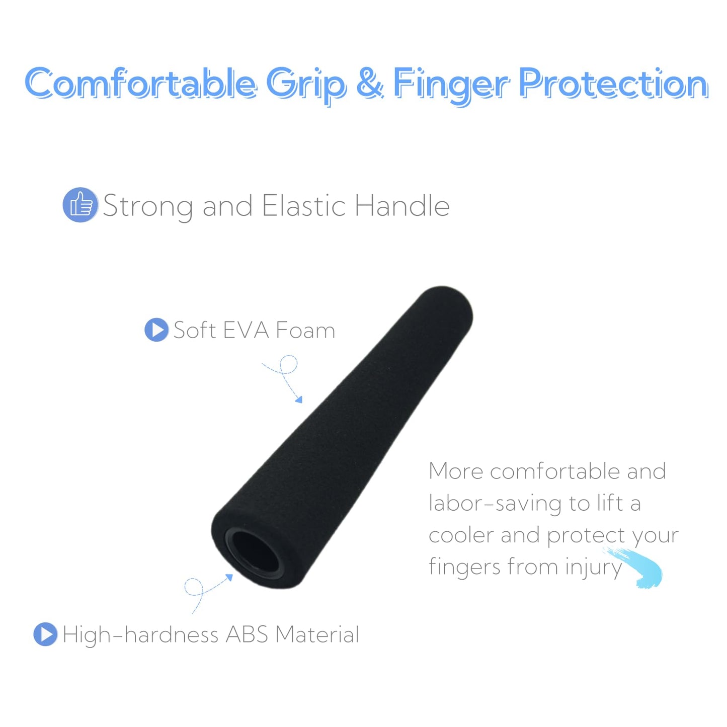 2 Pack Cooler Rope Handle Replacement for YETI, RTIC Coolers, Heavy-Duty, Comfortable Grip, Easy to Install, Perfect for Camping, Fishing, BBQs & Outdoor Adventures