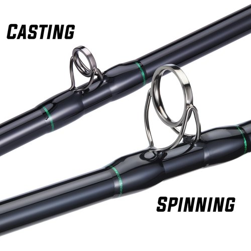 Sougayilang Spinning & Casting Catfish Rod,2 Piece Medium Heavy Portable Travel Catfish Fishing Rod (CAST8'0'')