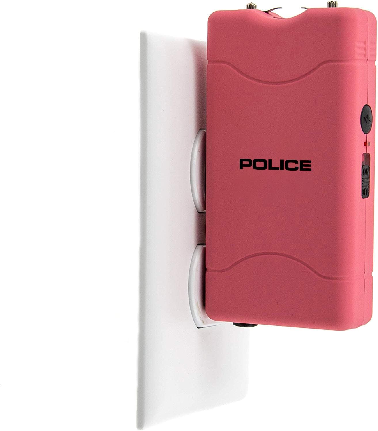 POLICE Stun Gun for Self Defense 800 – High Voltage Mini Rechargeable with LED Flashlight, Compact & Heavy Duty – Personal Security for Women – Pink