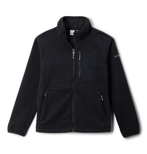Columbia Youth Unisex Fast Trek IV Fleece Full Zip, Black, Small