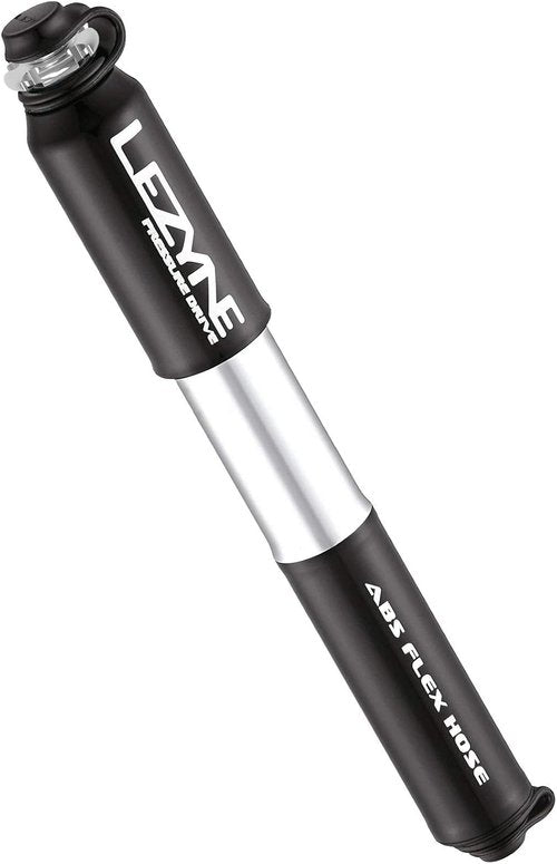 LEZYNE Pressure Drive Bicycle Tire Hand Pump, High Pressure 120psi, Presta & Schrader, ABS Flex Hose, Compact Bike Pump