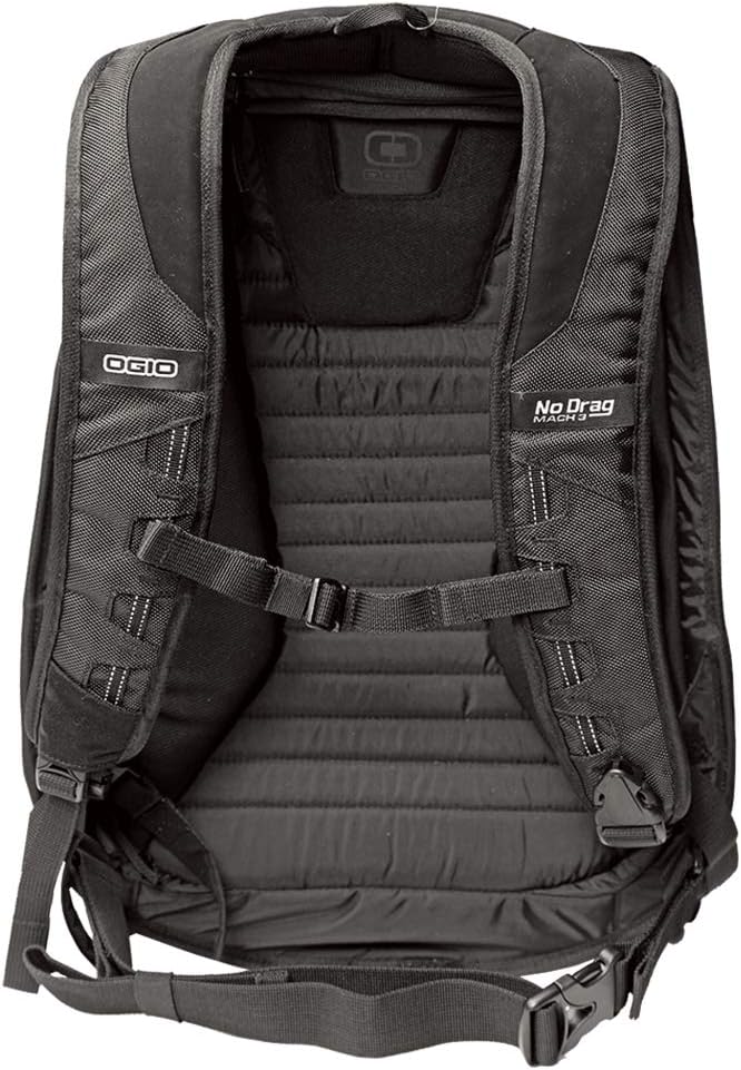 OGIO 123006.36 No Drag Mach 5 Motorcycle Backpack - Stealth Black , 20.5" H x 14.5" W x 7" D, Medium