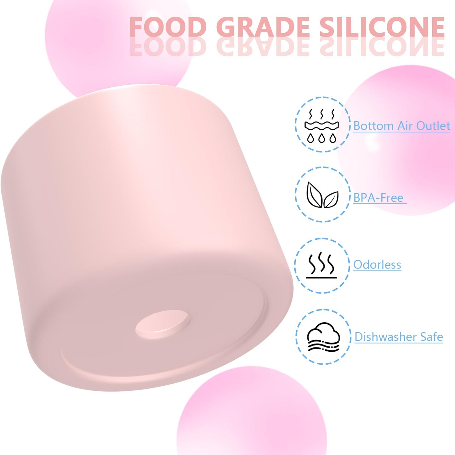 2PCS Silicone Boot for Owala Water Bottle 32oz, Anti-Slip Protective Sleeve for Owala FreeSip/Twist/Flip Stainless Steel Water Bottles (Pink)