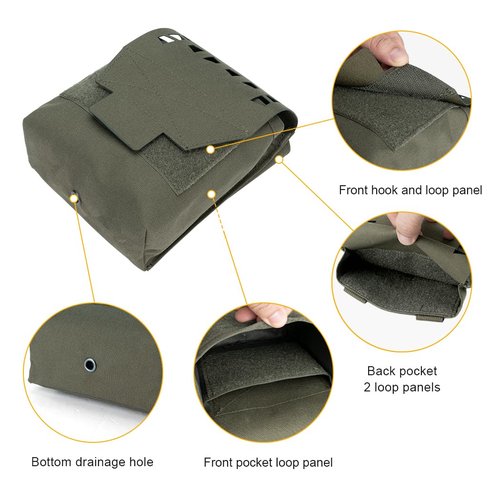 Tactical Dump Pouch 5.56 7.62MM Magazine Pouch Molle Mag Pouches Multi-Use GP Storage Bag for Tactical Belts Vests Backpacks (Ranger Green)
