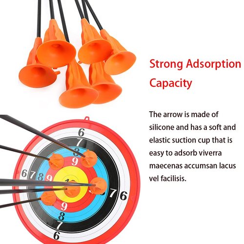 HNZMDY 29 Inch Fiberglass Suction Cup Arrows Sucker Arrows Game Arrows Safty Arrows for Outdoor Target Sports Game (12 pcs)