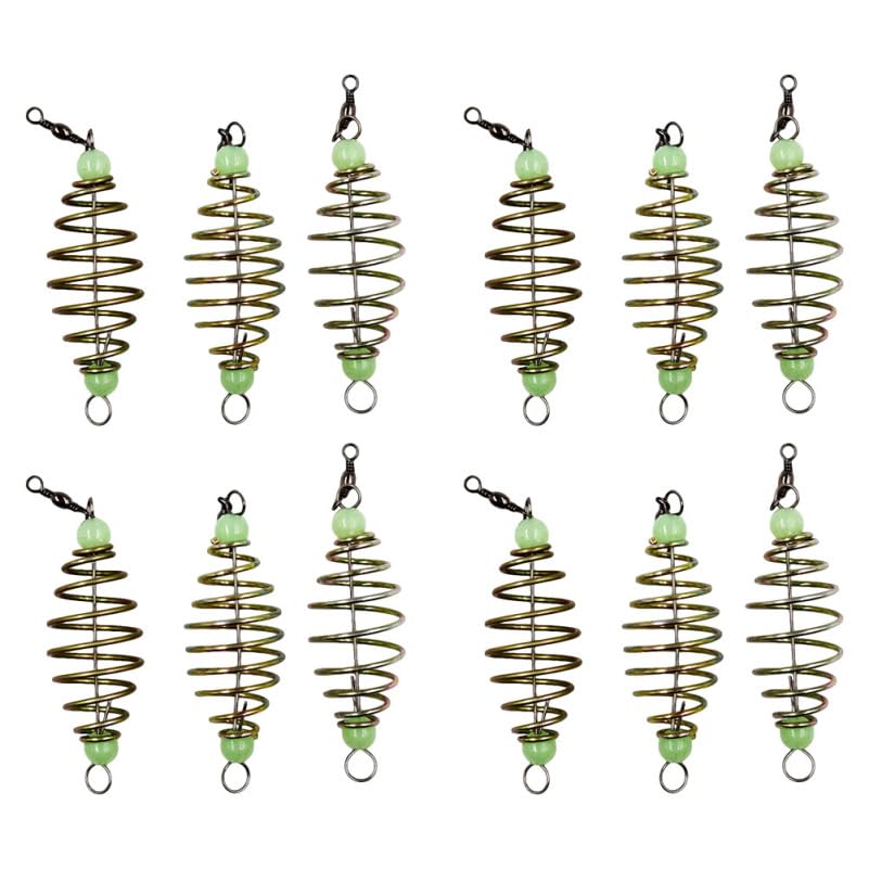 BESPORTBLE 24Pcs Method Feeders Carp Fishing Carp Bait Holder with Luminous Beads, Fishing Equipment for Enthusiasts and Competitors