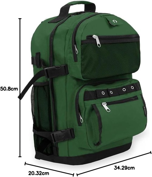 Everest Oversize Deluxe Backpack, Olive/Black, One Size