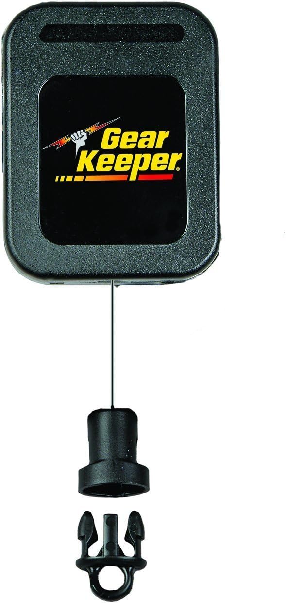 Gear Keeper Police Microphone Keeper - Lapel Mic Retractor With Heavy Duty Epaulet Clip - Law Enforcement Gear For First Responders, Firefighters & Police Radio - Made in USA (Black)