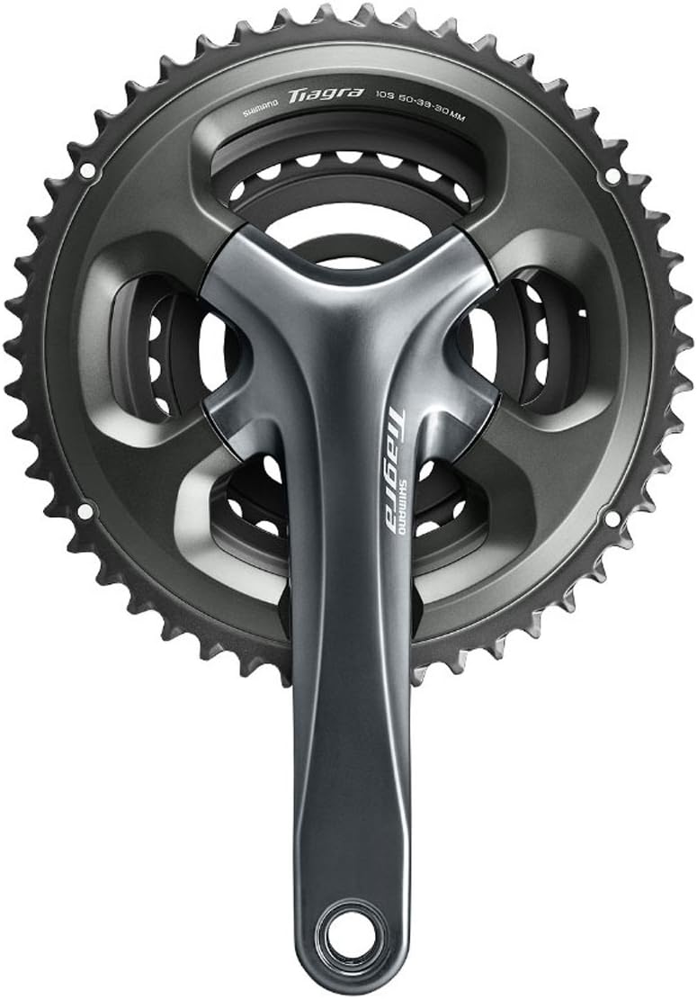 Shimano Tiagra FC-4703 Crankset - 175mm, 10-Speed, 50/39/30t, 110/74 Asymmetric BCD, Hollowtech II Spindle Interface, Gray
