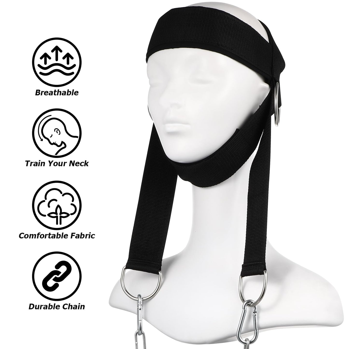 Toddmomy Shoulder Weight Training Neck Trainer Sports Headbands Weight Lifting Head Harness Fitness Equipment Black The Shoulder Neck Exercise Harness