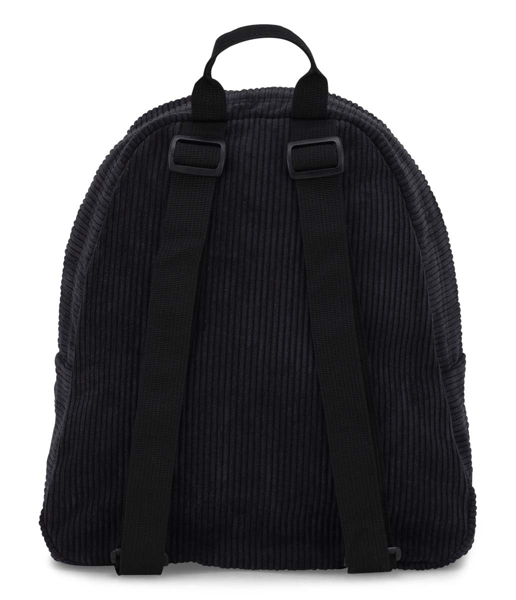 JanSport Half Pint FX Mini Backpack – One Main Compartment, Front Zippered Stash Pocket, Adjustable Webbing Shoulder Straps, Web Haul Handle - Black Corduroy