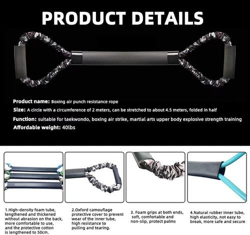 Ycendelion Boxing Training Equipment, Resistance Bands for Shadow Kicking Punching Exercise Accessories for Full Body Workout Home Gym Men and Women 30lbs