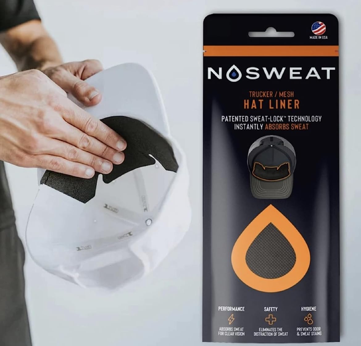 Trucker Hat Sweat Liner & Mesh Hat Sweat Guard Bands | Patented by NoSweat (3)
