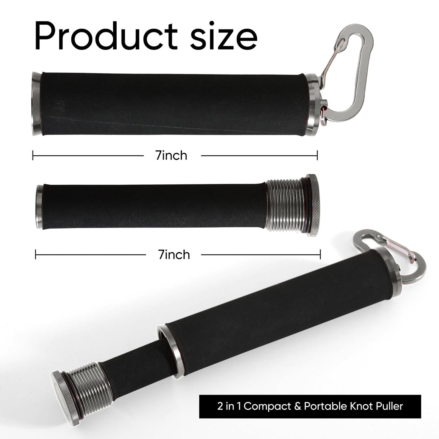 GaiRen Fishing Knot Puller Tool, FG GT Knot Tying Tool, PE Fishing Line Knot Grippers Line Dragger Tightener (Gray)