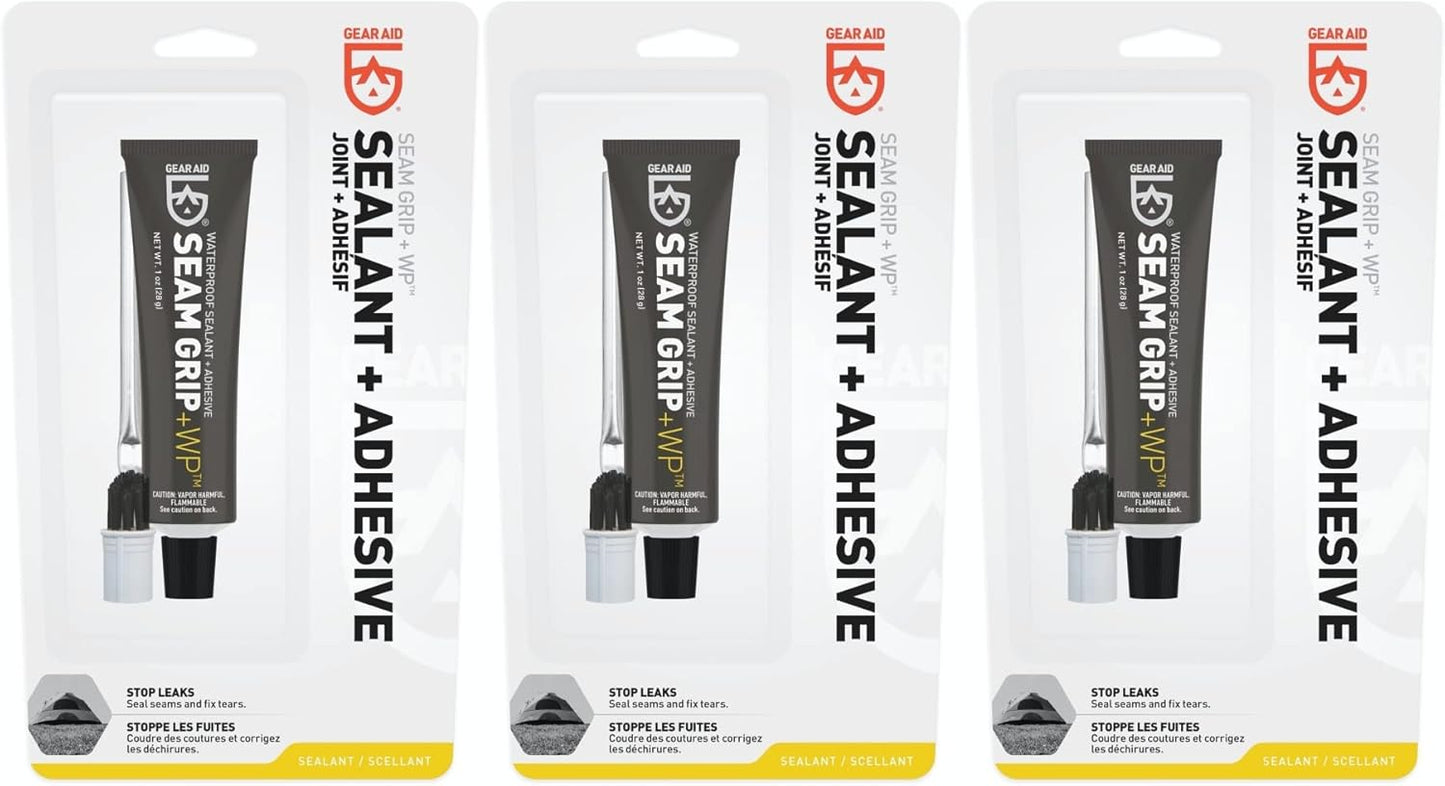 GEAR AID Seam Grip WP Waterproof Sealant and Adhesive for Jackets, Tents, Sleeping Pads and Outdoor Fabric | Repairs Rips, Seals Seams on Nylon, Canvas and Vinyl
