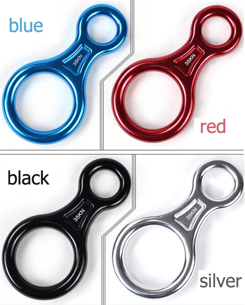 CdyBox 35KN Super 8 Belay Device Titan Figure 8 Descender for Climbing Rigging Plate Downhill Heavy Duty Equipment