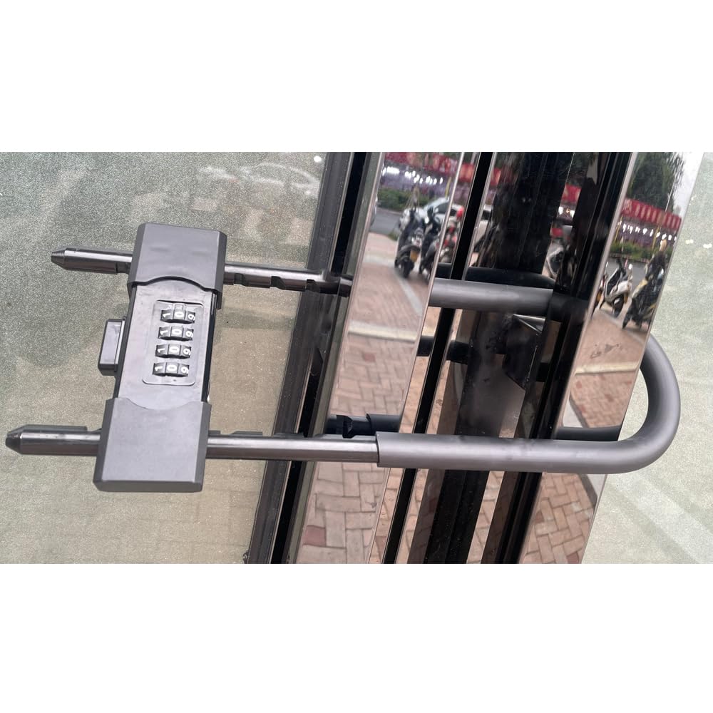 Junway 4-Digit Combination Bike Lock, Heavy Duty U-Lock for Bicycles, Motorcycles, Metal Gates