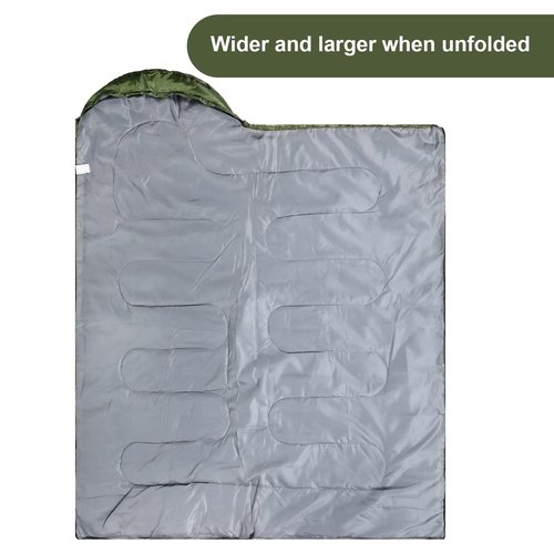 Tudomro 2 Pcs Camping Sleeping Bag for Adults, Lightweight Waterproof Camping Gear to Keep Warm for Spring Summer Fall Outdoor Backpacking Hiking Travel (Blue,Green)