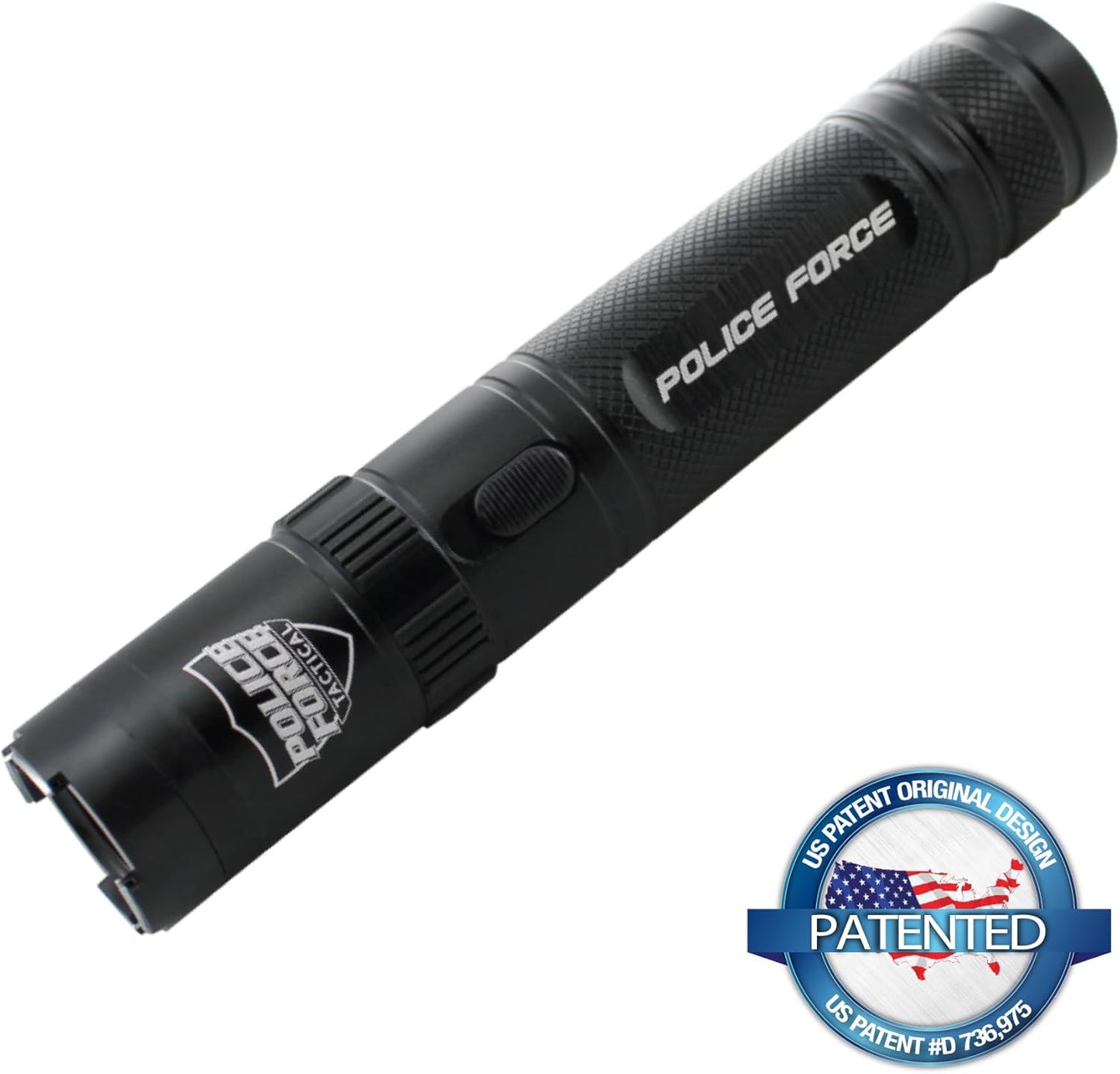 Streetwise Security Police Force 9,200,000 Tactical Stun Gun Flashlight with Rechargeable Battery, Triple Stun Technology, and 5-Mode LED for Self Defense