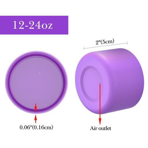 Linkidea 2 Pack Water Bottle Boot Compatible with Hydro Flask Wide Mouth 12oz/14oz/16oz/18oz/20oz, Silicone Bottle Bottom Sleeve Bumper Protector (Purple)