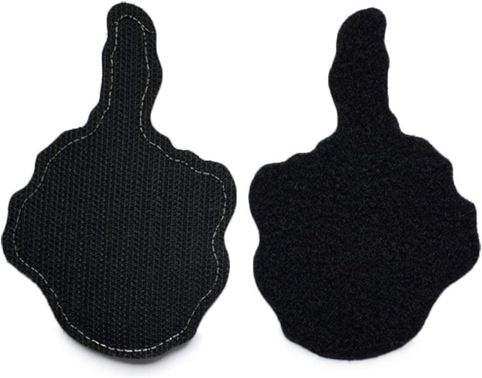 Hook & Loop Skull Middle Finger Funny Tactical Morale Patch Bundle 2 Pieces (Color 1)