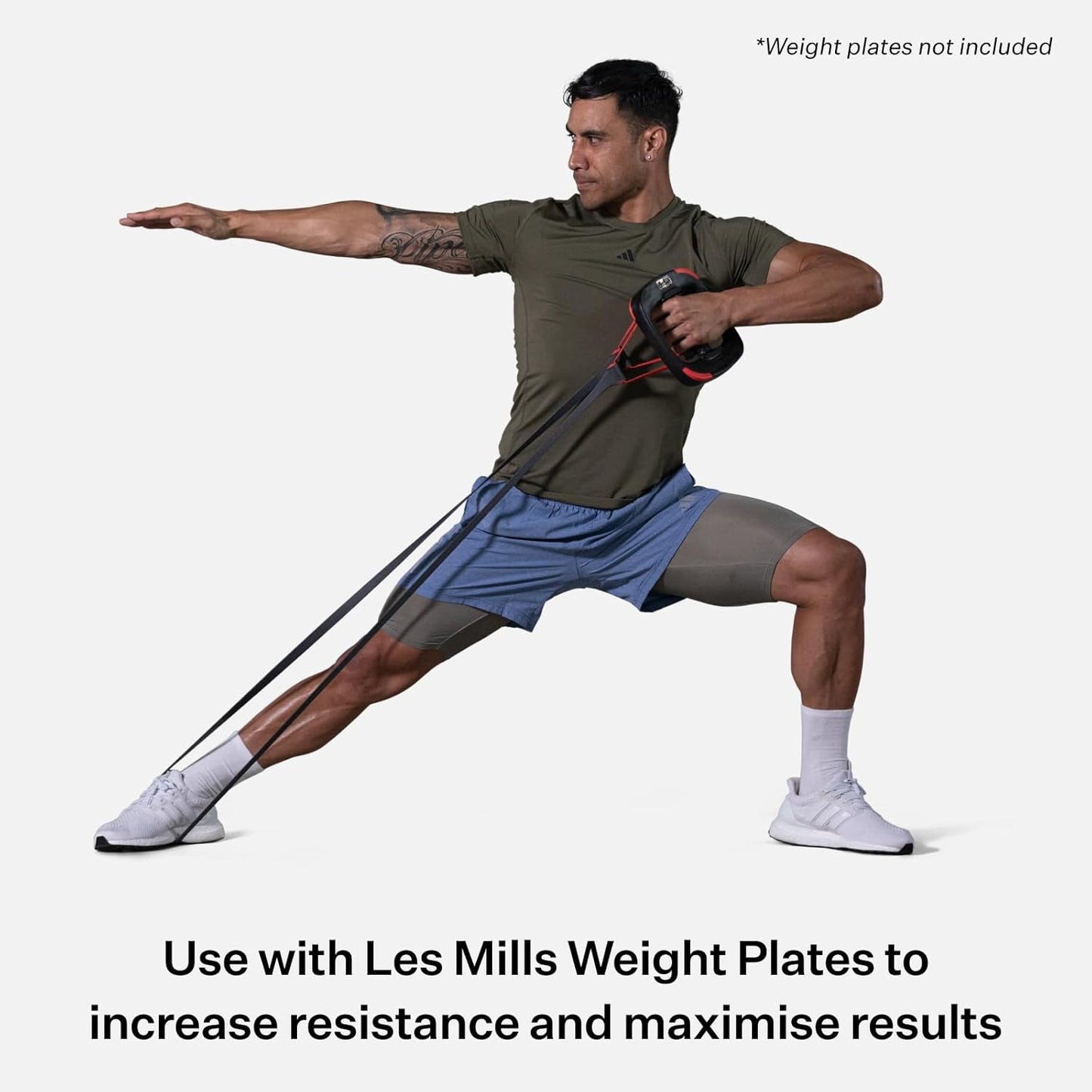 Les Mills™ SMARTBAND Extreme™ Workouts Bands with Handles for Women and Men, Resistance Bands for Working Out, Stretch Bands for Exercise at Home