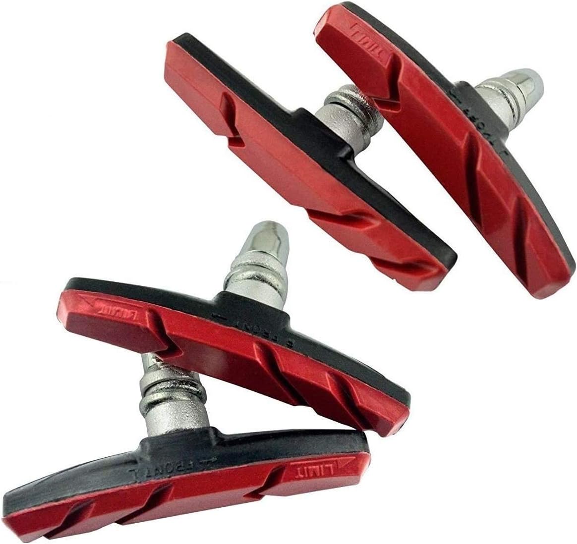 2 Pairs (4 Pieces) MTB Bike Cycle Bicycle Rubber V-Brake Pads No-Noise No-Skid, 70mm