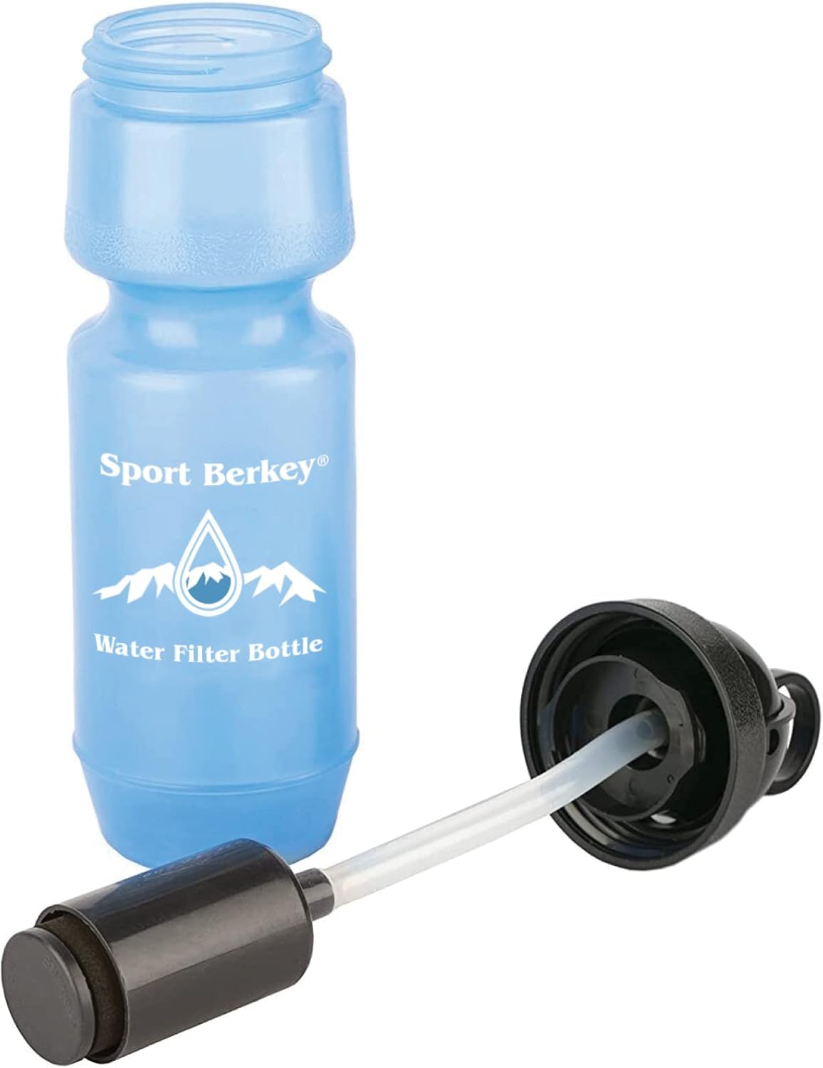 Go Berkey Water Filter Kit with 1 Qt. Berkey Gravity Fed Water Filter System, Sport Berkey Bottle and Black Berkey Primer