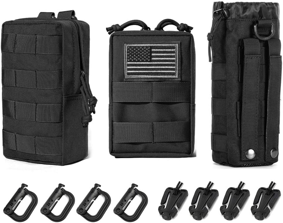 Upgraded Tactical Water Bottle Holder | Molle Pouch for Travel & Hydration
