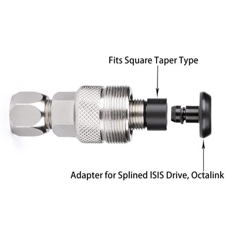 Bike Bicycle Crank Puller, Crank Removal Tool for bike with Square Taper Bottom Bracket and Splined ISIS Drive, Octalink (CT-C04)