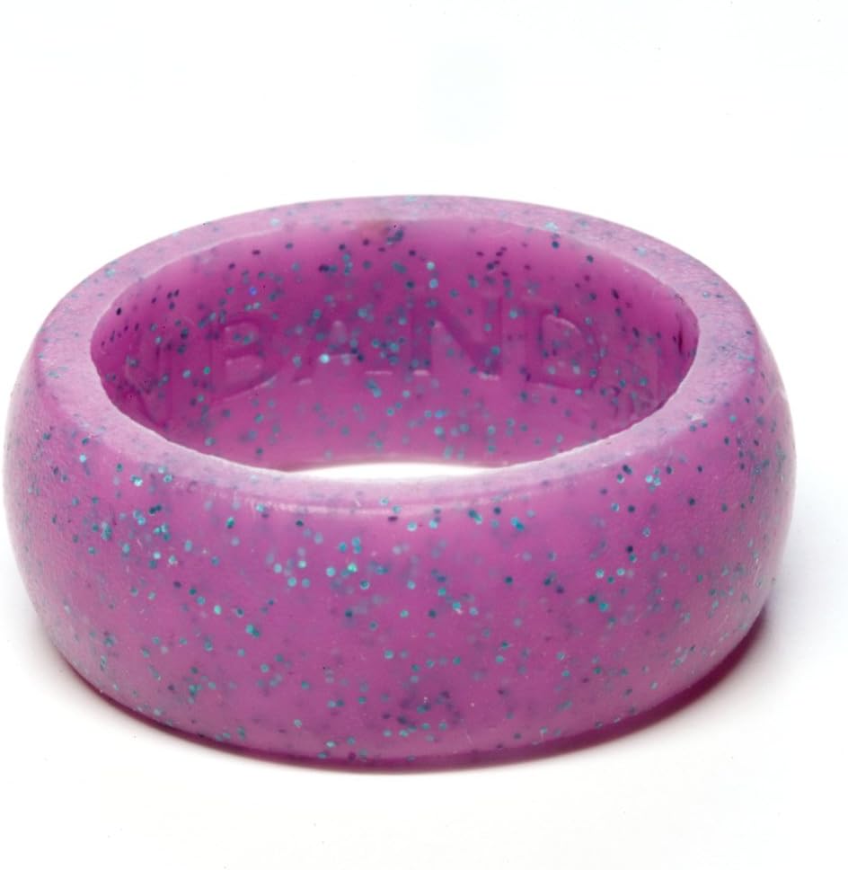 Rubber Silicone Wedding Ring - Award Winning Medical Grade Bands (Blue, Lime Green, Gray, Navy, Pink, Purple)