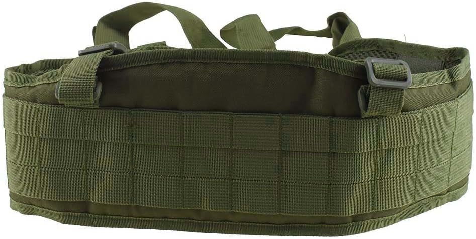 FAMI Tactical Battle Combat Airsoft Padded Equipment Molle Waist Belt with Adjustable Suspenders Free Straps